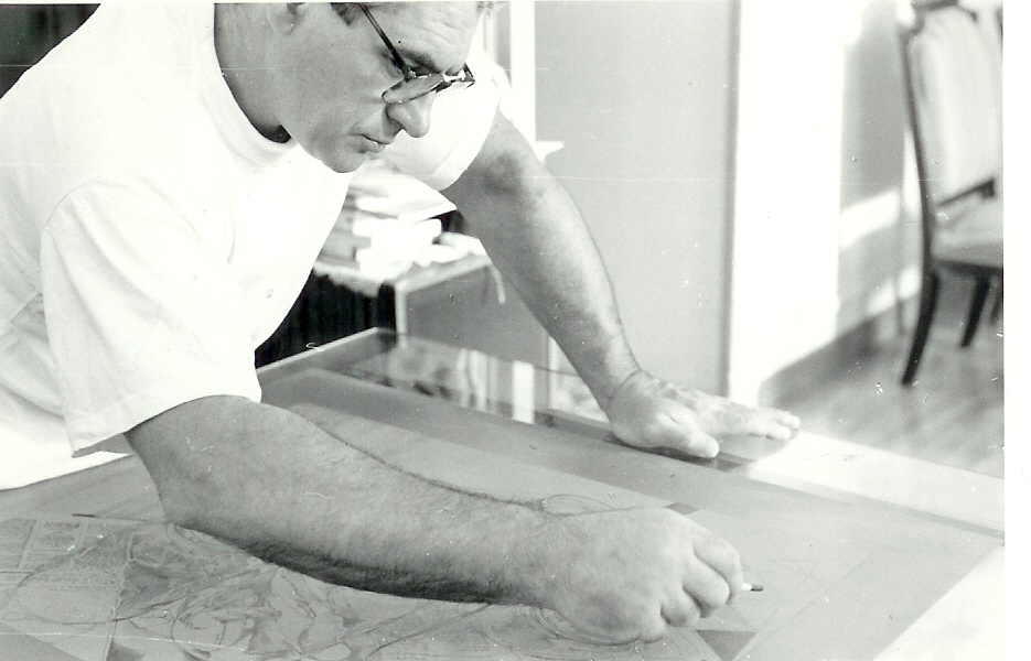 Manolo Gómez trabajando
