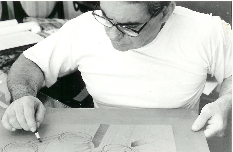 Manolo Gómez trabajando en una obra